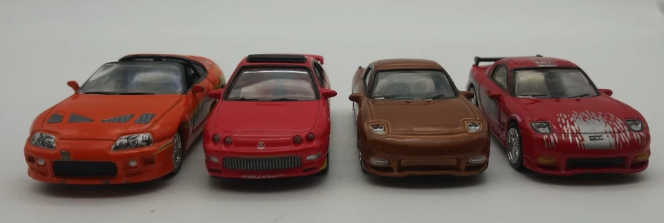 Road Champions Fast & Furious 4 car lot MAZDA RX-7 x2, TOYOTA SUPRA, ACURA INTEG - Image 2 of 4