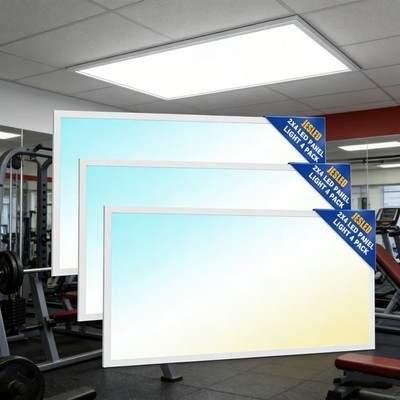 6 Pack 2x4 LED Flat Panel Light Dimmable Drop Ceiling Lights Fixtures Office 50W