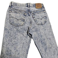 Vtg 80's Levis 501 Jeans Mens 32x30 29x29 Button Fly Acid Wash USA Distressed