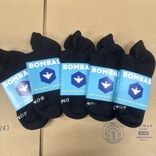 Bombas 5-pack Womens Black Ankle Socks Cushioned Size Medium