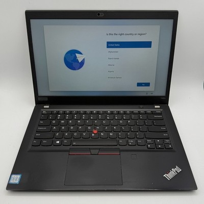 Lenovo ThinkPad T490s 14'' i7-8565U 16GB RAM 256GB SSD Win11 Pro Fingerprin Fair