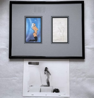 Heavy Metal TAARNA Production Cel Drawing Rotoscope Temple Set Framed   HM03