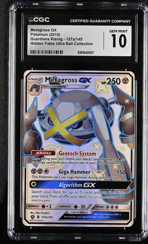 Pokemon Metagross Gx Guardians Rising 157a Hidden Fates Ultra Ball Coll. CGC 10
