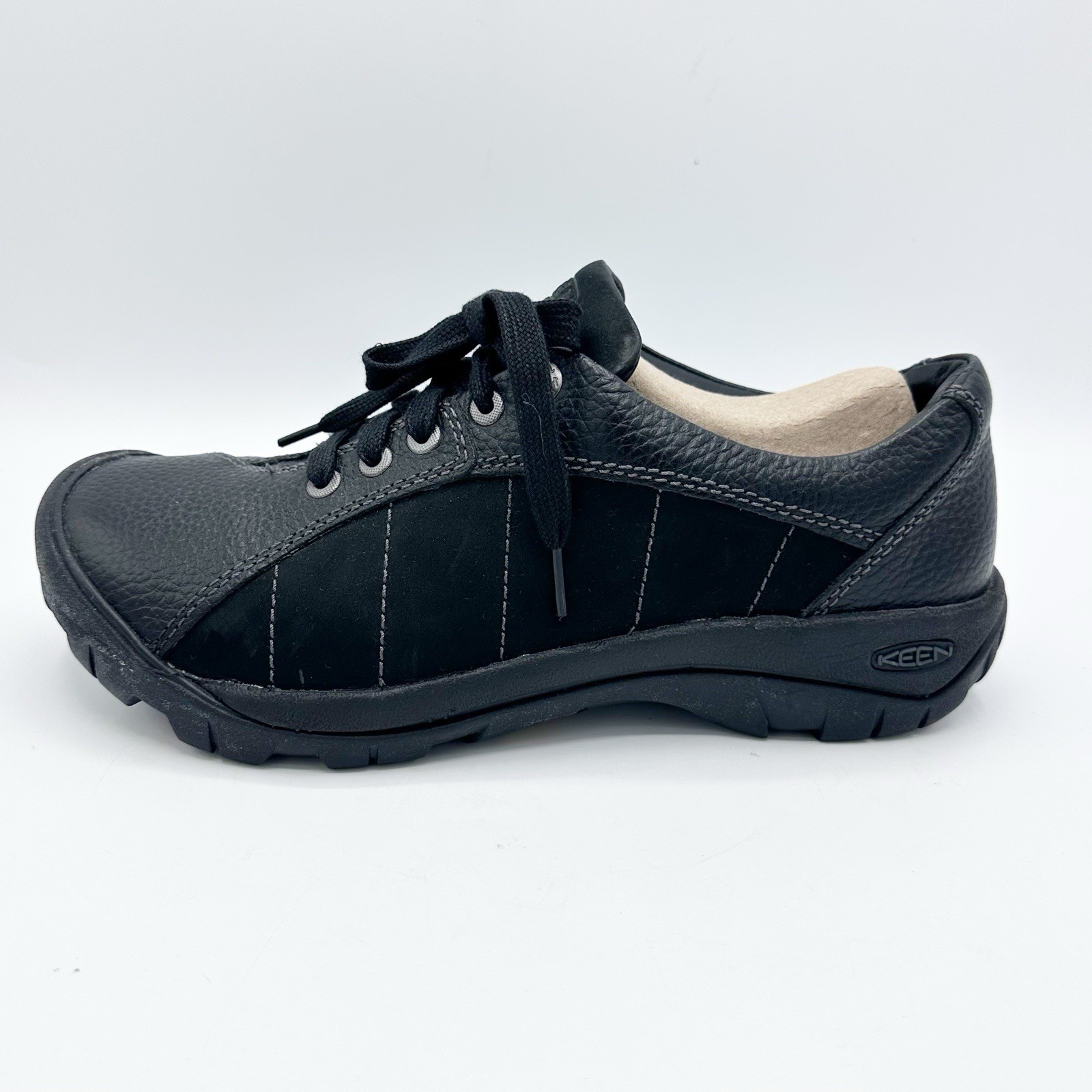 Scarpa Keen Presidio donna taglia 10 nera pelle comoda passeggio escursionismo sneaker