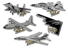 U.S. Miltary Plane Magnet Set by Classic Magnets, 5-Piece Set