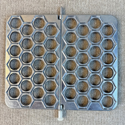 Vtg Soviet Hinged Pelmeni Ravioli Maker Dumpling Pasta Mold   Free Priority Ship