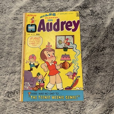 Vintage Little Audrey Comic Book Miles of Smiles #117 Harvey Comics 1975 Color
