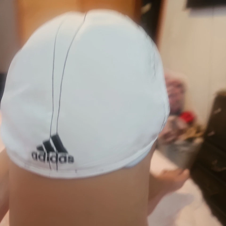 Adidas  Hat  White One Size Curved Brim Embroidered Logo - Image 2 of 4