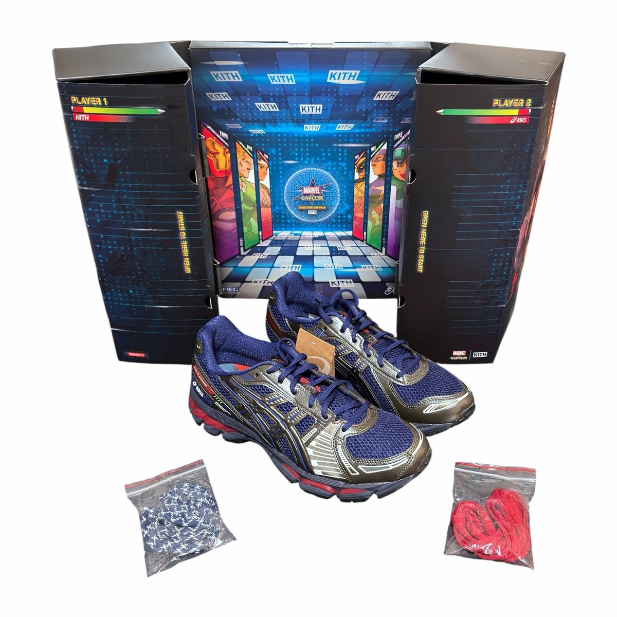Size 10.5 - ASICS Kith x Marvel x GT 2160 Venom vs. Spiderman Pack