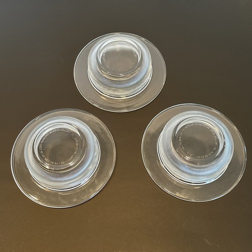 Set 3 VTG Massimo Vignelli Heller 9oz Custard Dish Ramekins Glass Bakeware USA - Picture 5 of 8