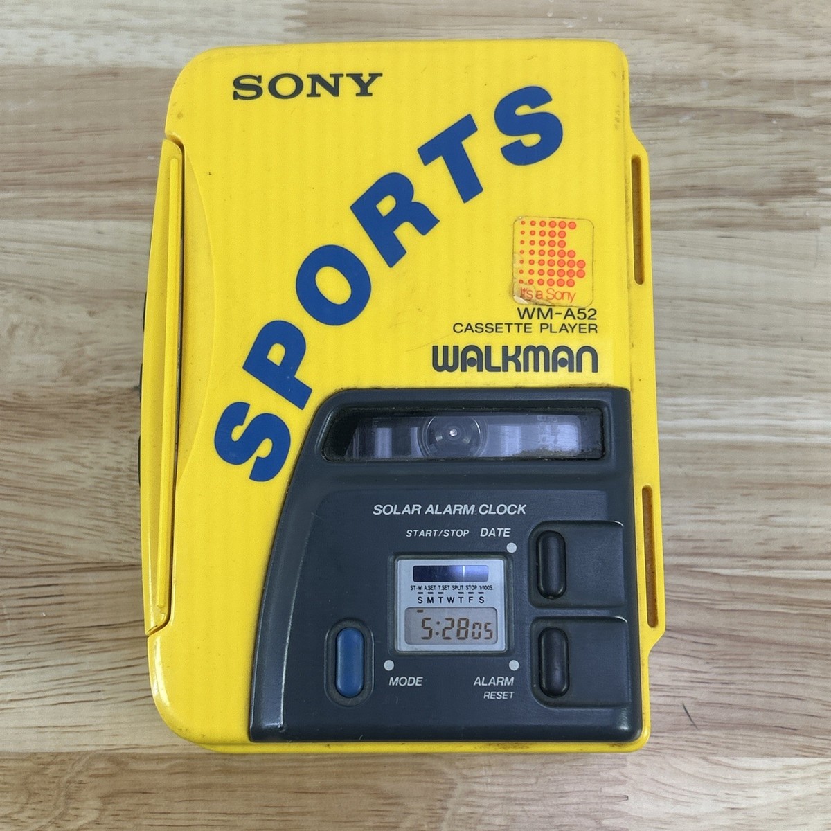 Vintage Sony Sports Walkman Solar Alarm Model WM-A52 Cassette