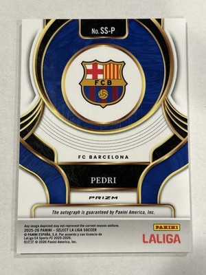 Pedri 2025-26 Panini Select Silver La Giga Signatures #SS-P