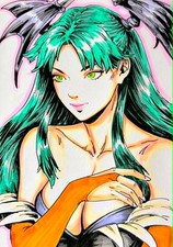 Darkstalkers Morrigan,fan art,drawing,markers,comics,painting,anime,game