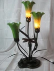Vintage Dale Tiffany Lily or Tulip Lamp ~ Dragonfly *Connoisseur Collection* 21"