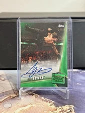 2019 WWE Topps Money In The Bank AJ STYLES Autograph /99 On-Card Auto