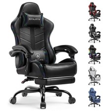 Gaming Chair with Footrest, Computer Gaming Chair for Adults and Kids, Height...