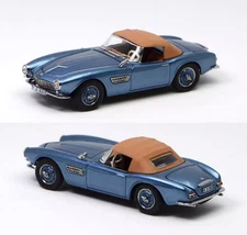  GFCC 1:64 Ice Blue 1957 507 Soft Top Classic Sport Model Diecast Display Car