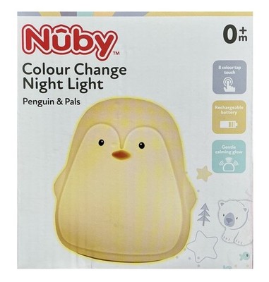 Nuby Farbwechsel Nachtlicht Pinguin und Freunde wiederaufladbar - NEU & VERSIEGELT