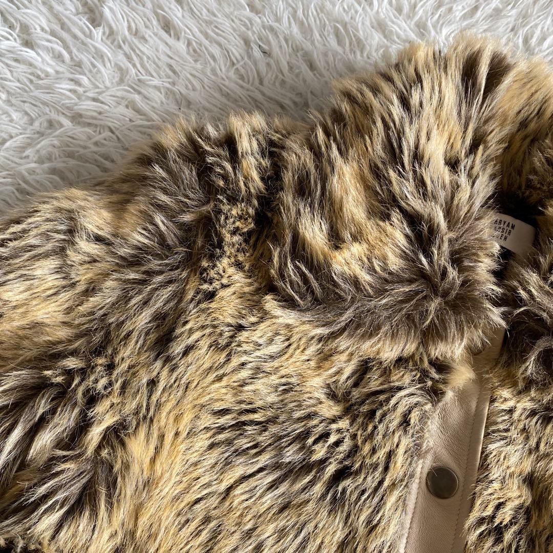 MARYAM NASSIR ZADEH Leather Faux-Fur Trim Jacket | eBay