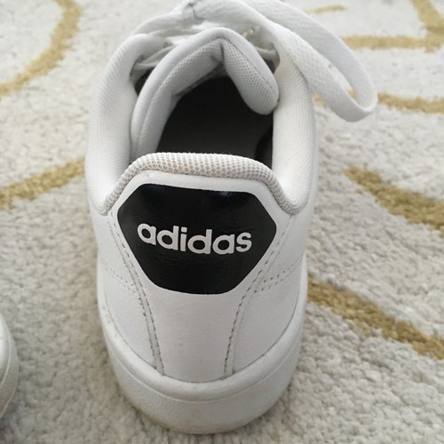 Adidas neo Cloudfoam Advantage Blanco Negro Cuero Cómodo Tenis Mujer 7.5 - Imagen 10 de 24