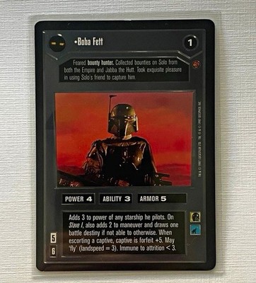 Star Wars CCG Boba Fett Character Card, English, Cloud City