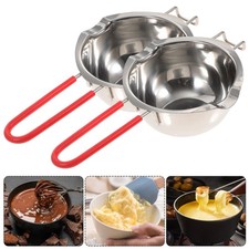 2 Pcs Stovetop Chocolate Melting Pan Candy Making Double Boiler Butter Pot.