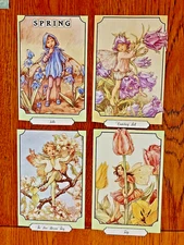  Sale! 4 Flower Fairy Spring Decor Cecily Mary Barker Repurposed Artwork upcycle