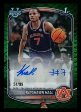 2025-26 Bowman Chrome Keyshawn Hall 1st Prospect Reptilian Green Auto /99