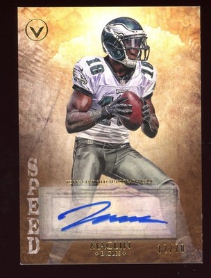 2012 Topps Valor Jeremy Maclin Centurion Speed Auto /70 Eagles