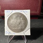 1899 Great Britain Silver Trade Dollar Coin British UK - With Many Chop Marks