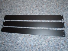Lot of 3 1U Blank Steel Panels for 19" racks