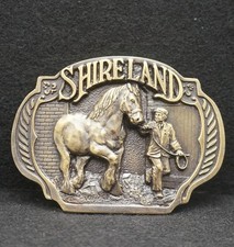 WA19116 NOS VINTAGE 1987 SHIRELAND SOUVENIR BELT BUCKLE