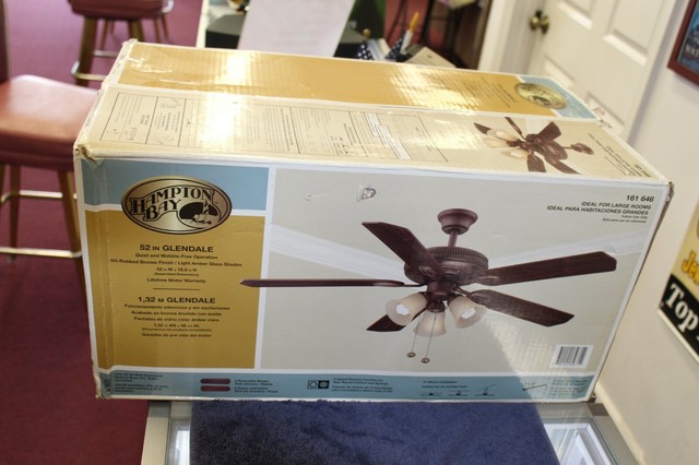 Hampton Bay Savona Tiffany 52 In Weathered Bronze Ceiling Fan