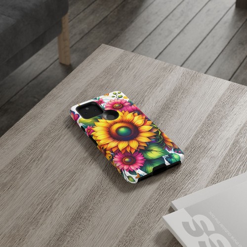 Vibrant Floral Phone Case, Tough Cases, Sunflower Design, Gift for Her, [...] - 第 189/261 張圖片