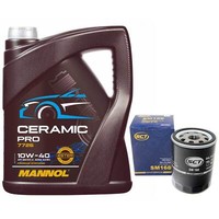 MotoröL Set 10W-40 Mannol 5 Liter + ÖLfilter SM 168 FüR Fiat Brava Lancia Dedra