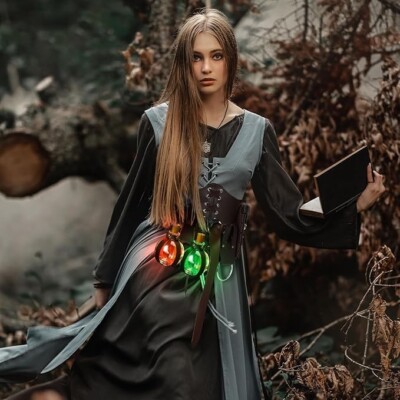 g5 Cosplay Accessories Leather Ring Belt Witch Wizard Waist Cork 2 Bottles