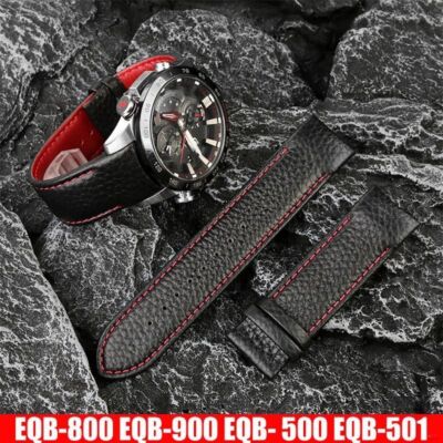 Echtleder Uhrenarmband passend für Edifice EQB800BL 900 501 500...