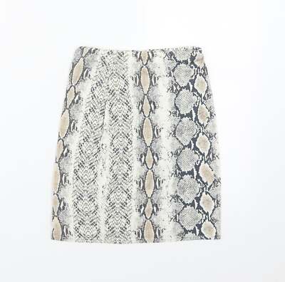 Missguided Womens Animal Polyester Blend Skirt Size