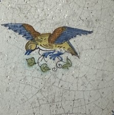 Fliese antik alt antique dutch tile tuile tegel Vogel Delft Art bird Kachel