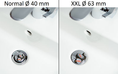 Sanilo XXL Waschbeckenstöpsel Asia Edition - 63mm Abdeckung Verstellbar 6,5-8,5cm