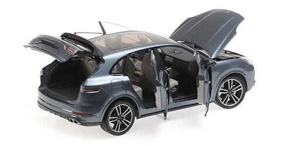 Minichamps Porsche Cayenne Turbo S 2017 blau metallic 1:18 Modellauto - Bild 2 von 4