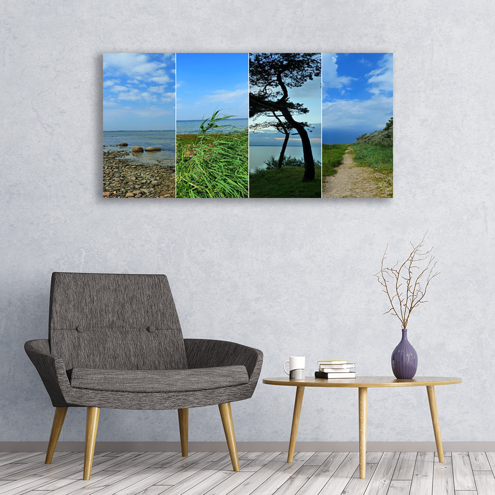Image impression sur toile grand format 120x60 cm décor bord de mer
