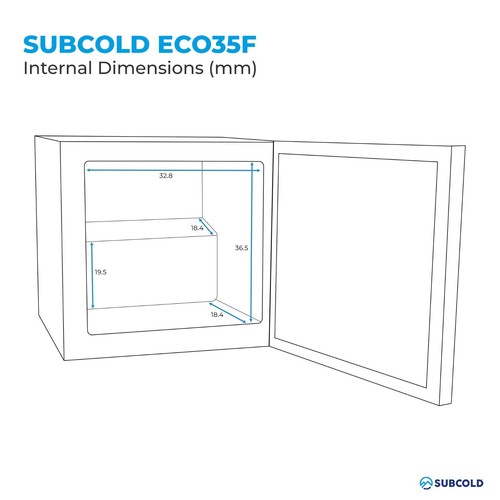 Subcold Table Top Mini Freezer 30L Energy Efficient Small Freezer ECO35F Black - Picture 9 of 10