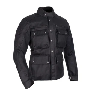 Oxford Products Sterling D2D Motorcycle Jacket Wax Mens Black