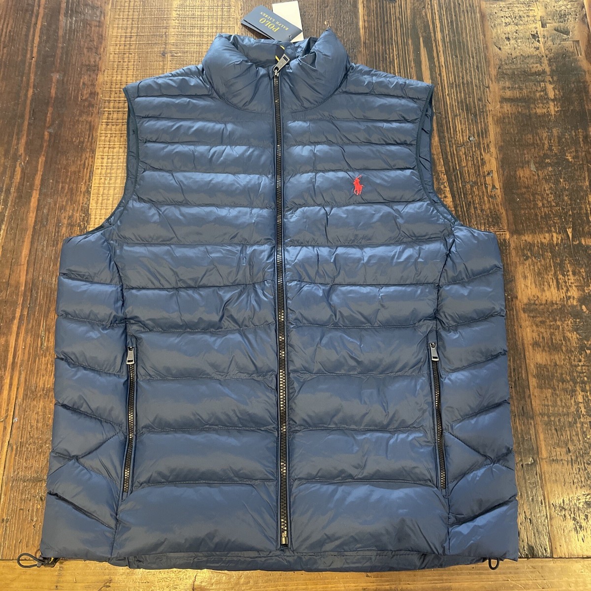 Polo Ralph Lauren Lightweight Packable Blue Full Zip Puffer
