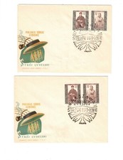 1960 Poland Scott 900-1 Perf and Imperf FDC Set of 2 Folk Costumes