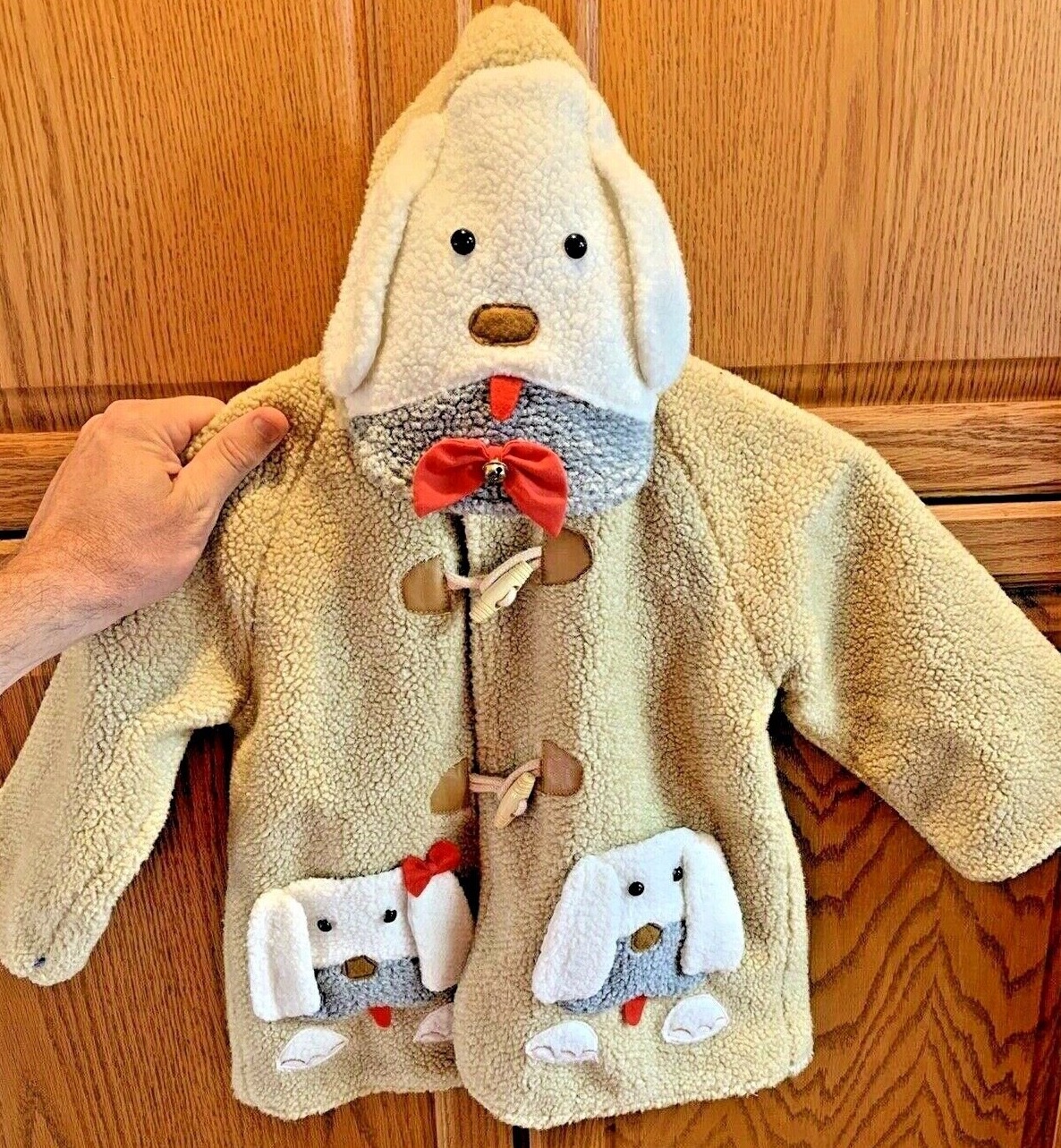 Dog Ears❤️ Hooded Coat For Baby Toddler Warm Outerwear Kids Jackets Beige 5 6T M