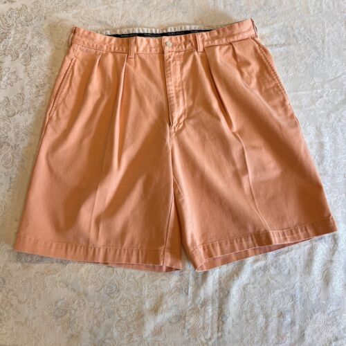Polo Ralph Lauren pantaloncino uomo taglia 36 rosa plissettato chico cuciture interne preppy cotone - Foto 3 di 20