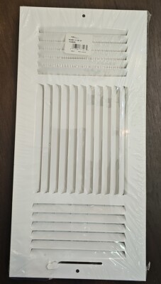 HART/COOLEY 683M 14 06 W 14'' X 6'' STEEL WHITE MULTI SHUTTER 3 WAY VENT New