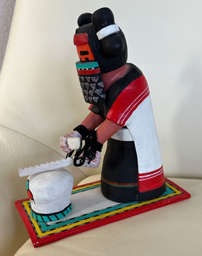 J HARDING HOPI KYKOTSMOVI VILLAGE 3RD MESA VINTAGE HEMIS 1990'S 8.25" X 7.5" - Picture 7 of 8